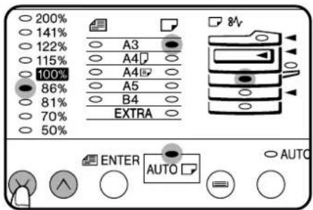200% 141% 122% 115% 100% 86% 81% 70% 50% A3 A4 A4 A5 B4 EXTRA ENTER AUTO AUTO