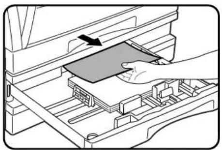 SHARP AR-163 - Open the side cover of the paper feed unit and remove the misfed paper. - 1