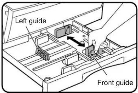 Left guide Front guide