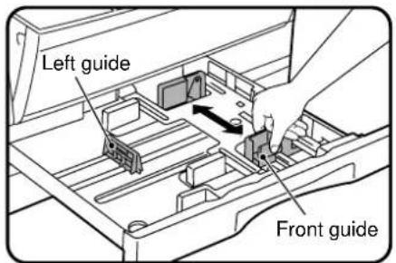 Left guide Front guide