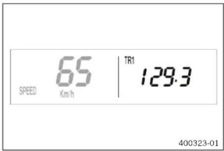 KTM 300 EXC (2020) - Display mode SPEED/TR1 (trip master 1) - 1