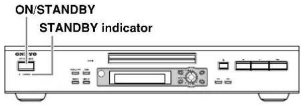 ON/STANDBY STANDBY indicator