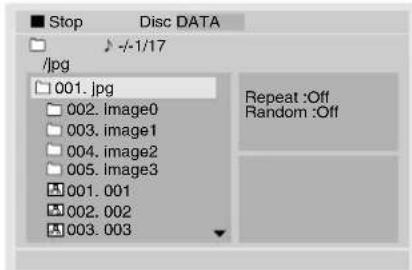 Stop Disc DATA -/-1/17 /jpg 001. jpg 002. image0 003. image1 004. image2 005. image3 001. 001 002. 002 003. 003 Repeat :Off Random :Off