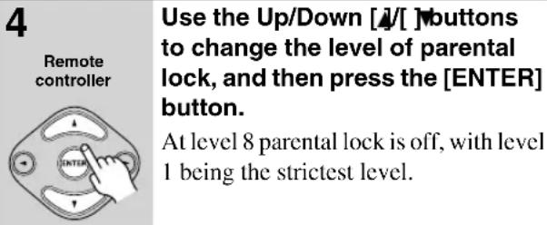 ONKYO DV-SP506 - Setting the Parental Lock - 3
