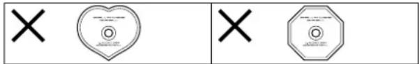 Two sets of icons with X symbols: one heart-shaped and one octagonal, likely representing a medical or diagnostic symbol.