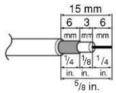 15 mm 6 3 6 mm mm mm 1/4 1/8 1/4 in. in. in. 5/8 in.