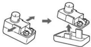ONKYO DR-S2.2 - Connecting coaxial cable to a 75/300 ohm antenna (aerial) adapter\* - 2