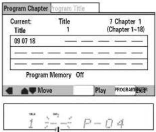 Program Chapter Program Title Current: Title 7 Chapter 1 Title 1 (Chapter 1-18) 09 07 18 Program Memory Off Move Play PROGRAMBEP 1 P-04