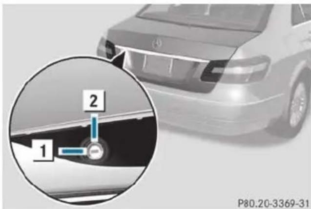 Mercedes-Benz E-Class Sedan (2011) - Locking the trunk separately (Sedan) - 1
