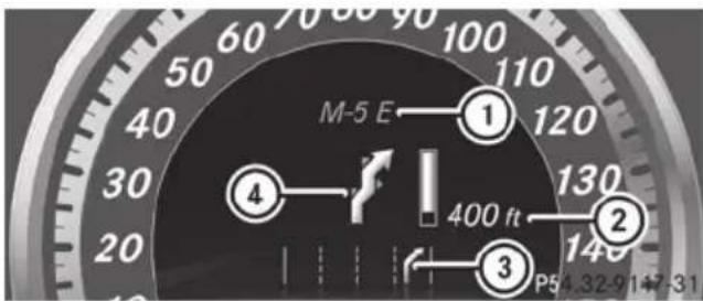 Mercedes-Benz E-Class Sedan (2011) - Change of direction announced with a lane recommendation - 1