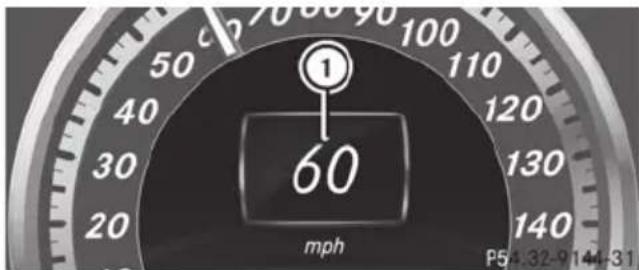 Mercedes-Benz E-Class Sedan (2011) - Digital speedometer - 1