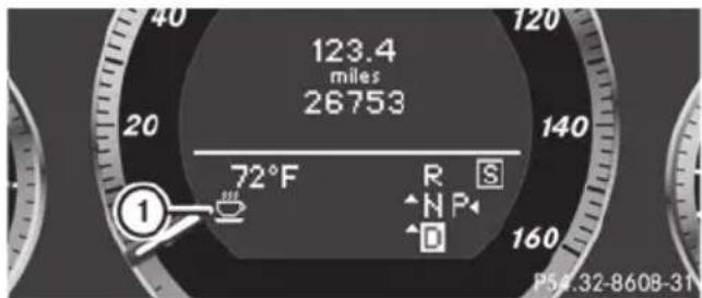 Mercedes-Benz E-Class Sedan (2011) - Warning and display messages in the multifunction display - 1
