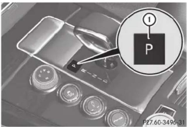 Mercedes-Benz E-Class Sedan (2011) - Engaging park position P - 1