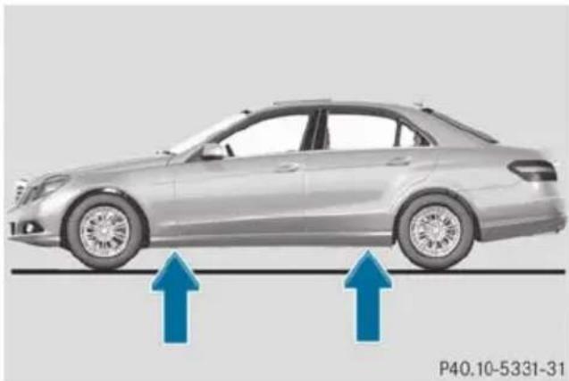Mercedes-Benz E-Class Sedan (2011) - WARNING - 2