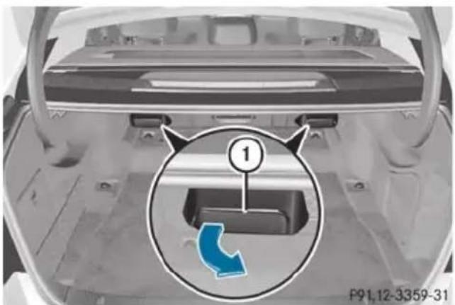 Mercedes-Benz E-Class Sedan (2011) - Folding the seat backrest forward - 1