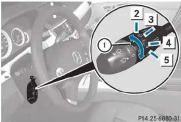 Mercedes-Benz E-Class Sedan (2011) - Combination switch - 1