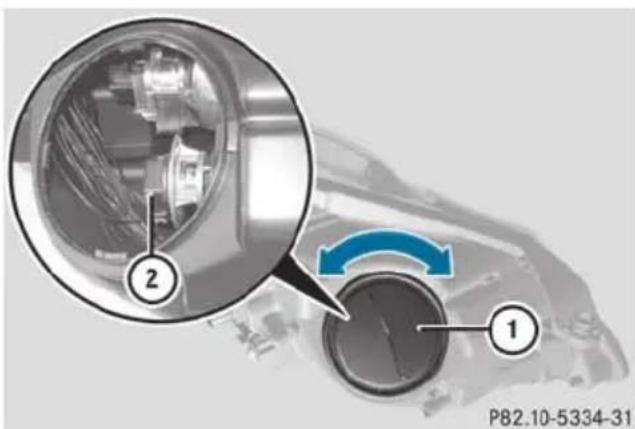 Mercedes-Benz E-Class Sedan (2011) - Infrared light (Night View Assist Plus) - 1