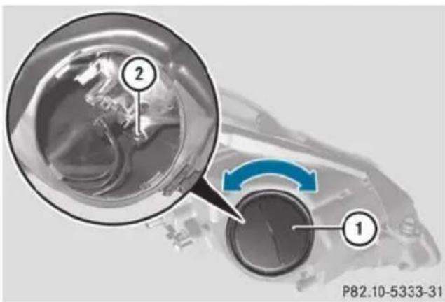 Mercedes-Benz E-Class Sedan (2011) - Parking lamps/standing lamps (halogen headlamps) - 1