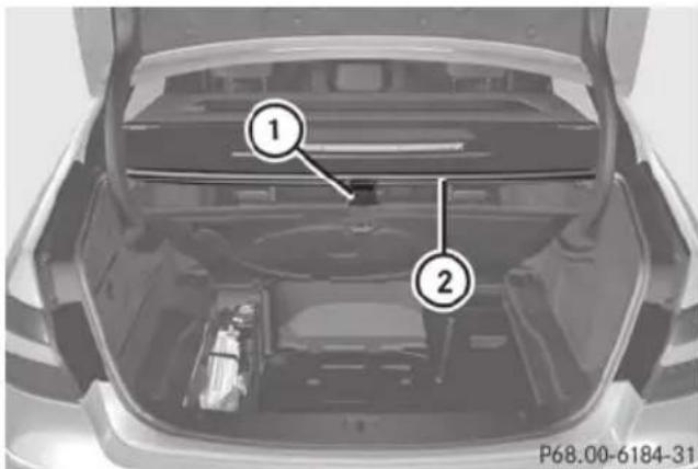 Mercedes-Benz E-Class Sedan (2011) - Stowage well under the trunk floor (Sedan) - 2