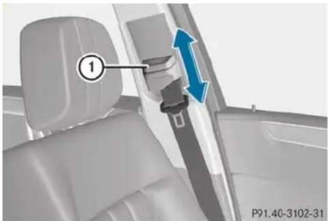 Mercedes-Benz E-Class Sedan (2011) - Belt height adjustment - 1