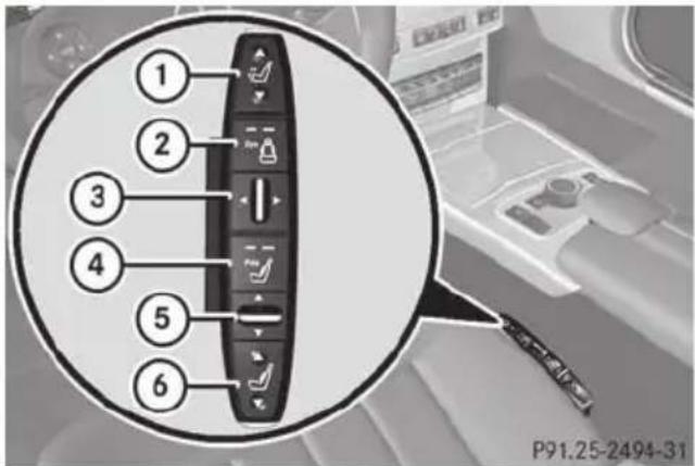 Mercedes-Benz E-Class Sedan (2011) - Adjusting the active multicontour seat - 1
