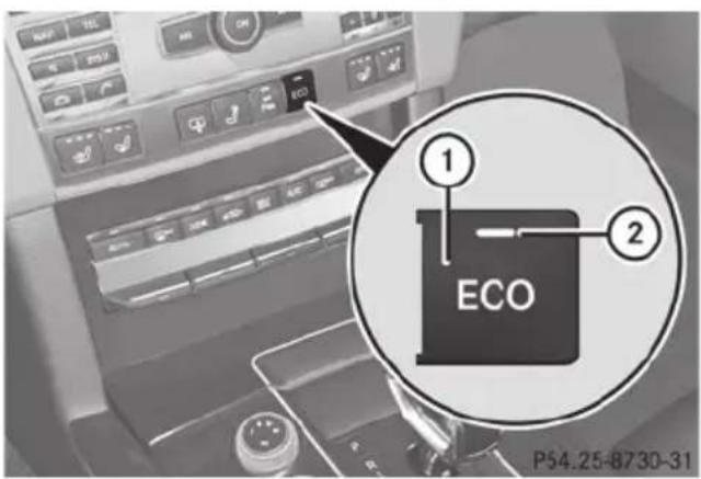 Mercedes-Benz E-Class Sedan (2011) - Deactivating/activating the ECO start/stop function - 1
