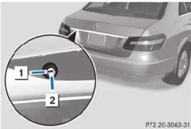Mercedes-Benz E-Class Sedan (2011) - Unlocking the trunk (Sedan) - 1