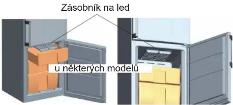 Zásobník na led u některých modelů
