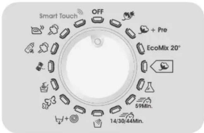Smart Touch OFF + Pre EcoMix 20° 59Min. 14/30/44Min.
