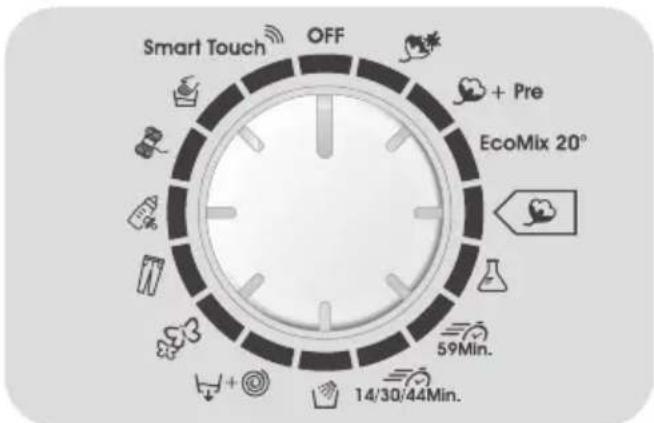 Smart Touch OFF + Pre EcoMix 20° 59Min. 14/30/44Min.