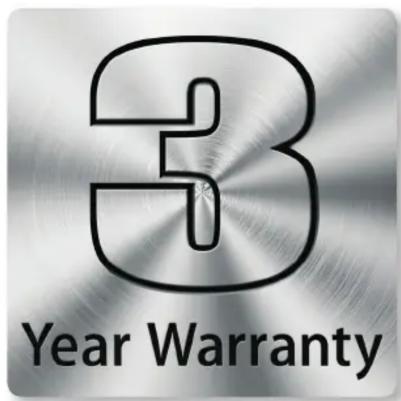 3 Year Warranty