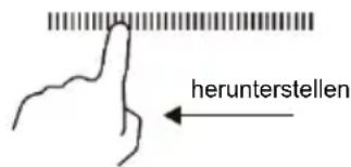 herunterstellen