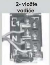 2- vložte vodiče