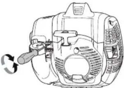 HUSQVARNA 525RK - Adjustment of the idle speed - 1