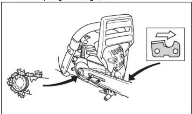Diagram illustrating a mechanical device with gear and gear meshing, showing directional movement and component placement.