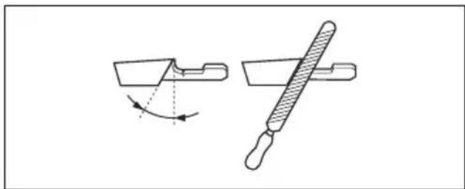 HUSQVARNA 460 R - General information about how to sharpen the cutters - 2