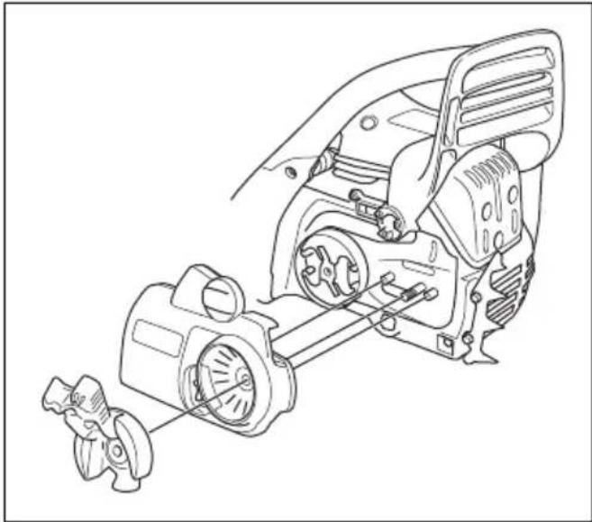 HUSQVARNA 460 R - To assemble the guide bar and saw chain (455e Rancher) - 1