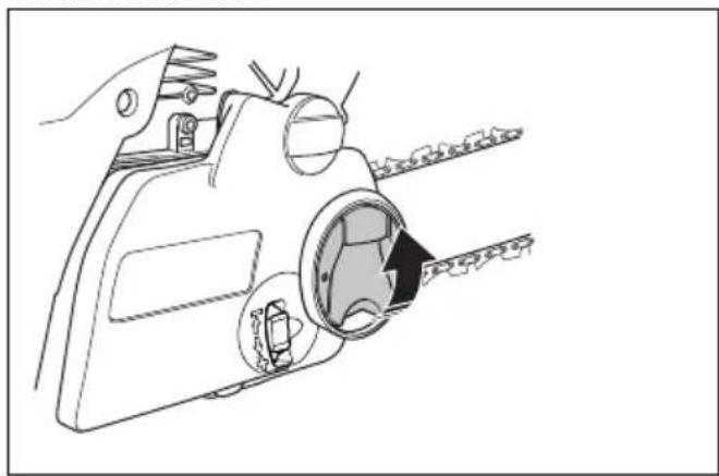 HUSQVARNA 460 R - To adjust the tension of the saw chain (455e Rancher) - 2