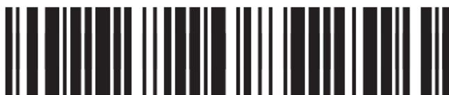 Black and white barcode image with vertical lines above and below the bars