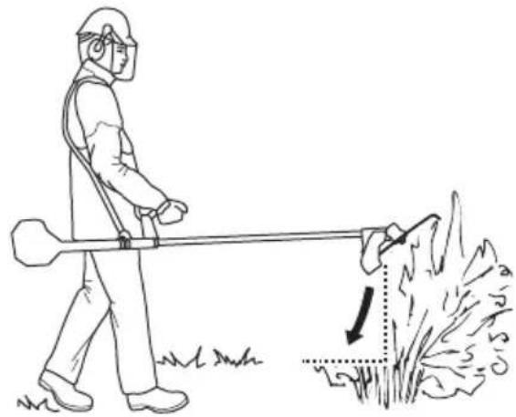 HUSQVARNA 555RXTT - Shredding dense vegetation with a shredder blade - 1