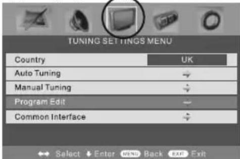 UMC X216/17C-GB-FTCD-UK - Program Edit / Changing Channel Position (Only Freeview & Analague TV modes) - 1