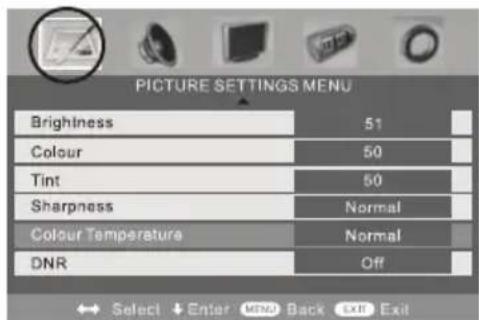 UMC X216/17C-GB-FTCD-UK - Adjusting Colour Temperature (only available on some sources) - 1