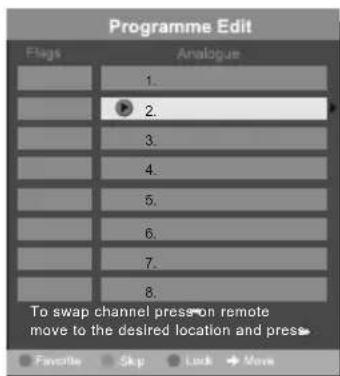 UMC X216/17C-GB-FTCD-UK - Program Edit / Changing Channel Position (Only Freeview & Analague TV modes) - 3