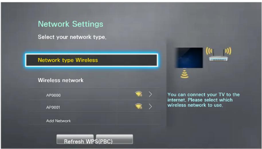 SAMSUNG UN40J5200DG - MENU > Network > Network Settings - 1