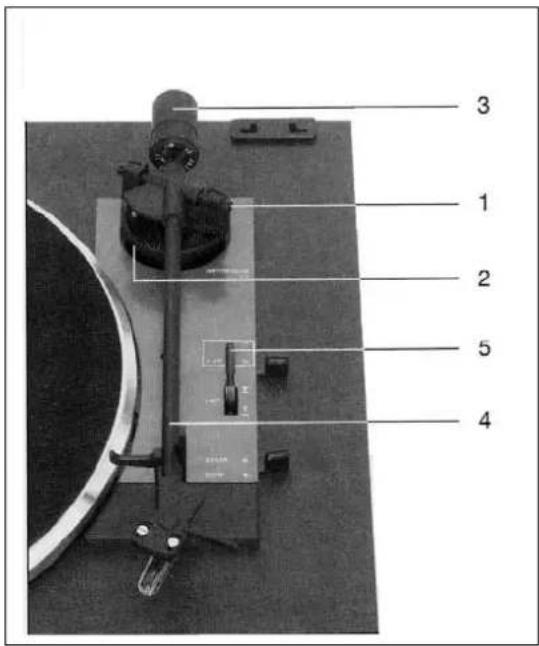 Labeled diagram of a mechanical device with numbered parts, likely a test or testing apparatus.