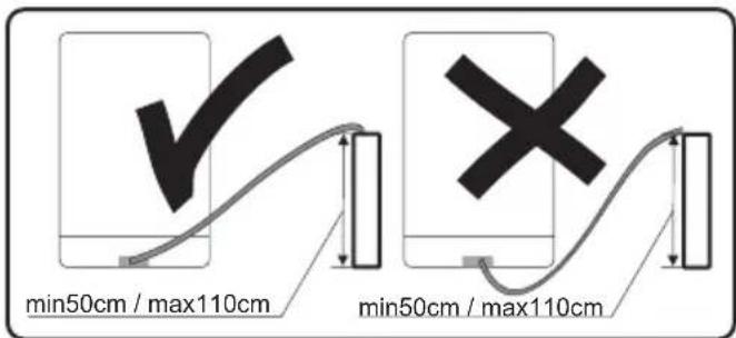 min50cm / max110cm min50cm / max110cm