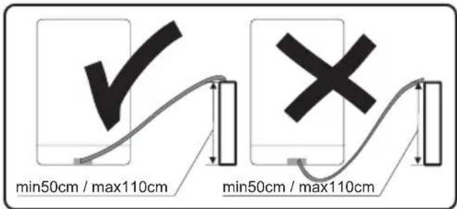 min50cm / max110cm min50cm / max110cm