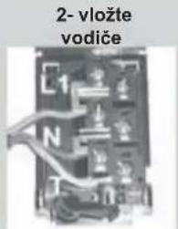 2- vložte vodiče