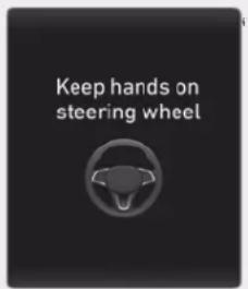 Keep hands on steering wheel