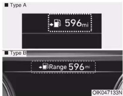 ■ Type A 596mi ■ Type B Range 596mi OIK047133N